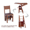 Ladder Back Wooden Folding Dining Chair Multi Functional Transformed Chair Ladder